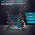 Stationary Indoor Cycling Bike, Professional Trainer Exercise Bicycle w/Transport Wheels, LED Display, Cup Holder, Soft Saddle, Adjustable Handlebar and Seat Exercise Equipment, 330 lbs, S5873