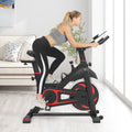 Stationary Indoor Cycling Bike, Professional Trainer Exercise Bicycle w/Transport Wheels, LED Display, Cup Holder, Soft Saddle, Adjustable Handlebar and Seat Exercise Equipment, 330 lbs, S5873