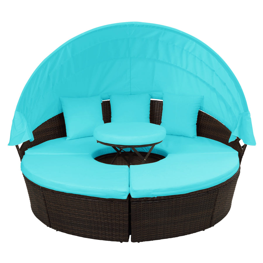 Outdoor Patio Sectional Round Daybed