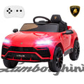 Kids Electric Cars for Backyard, Licensed Lamborghini Ride-on Toy, 12V Rechargeable Battery Electric 4 Wheels Car with Remote Control, Horn, Radio, USB Port, Spring Suspension, LED Light, Blue, SS2461