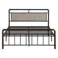 Metal Platform Bed Frame with Headboard, Queen Size Bed Frame, Metal Bed Frame with Metal Slat Support, Platform Bed Frame with Solid Construction, 83"L x 61"W x 40.83"H, Max Holds 661LBS, L