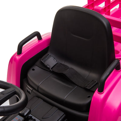 Power Tries Kids Ride on Car Toy, SEGMART 12V Ride-On Agricultural Vehicle with Trailer, Boys & Girls Kid Tractor with Charger, 2 Speeds, Music, Birthday Gift for 1-5 Boys & Girls, Red, SS026