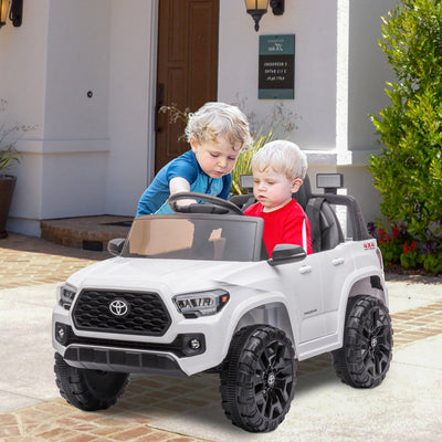 Ride On Kids Truck Car, Segmart Licensed Toyota Tacoma 12 Volt Electric 4 Trie Vehicle with Remote Control, 2 Speeds, 2 LED Headlights, Brakes and Gas Pedal, AUX, Black, SS2610