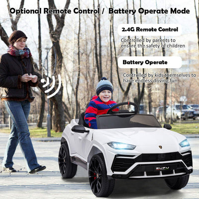 Electric Cars for Kids to Ride, 12V Realistic Lamborghini Kid Electric Ride on Car with Remote Control and MP3 Player, Kids Electric Vehicle with LED Light, Radio, Birthday Gift for Kids, Pink, S7816