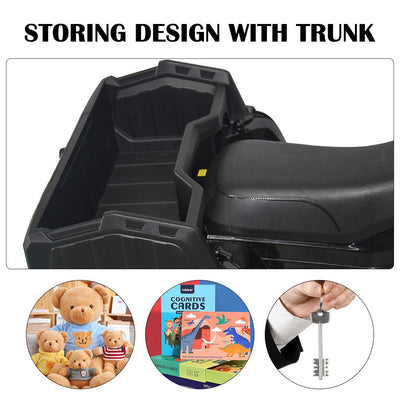 Electric Cars for Kids to Ride, Powered 12V Ride on Toys with Remote Control, ATV Quad Ride on Cars for Boys Girls, 3 Speeds Ride on ATV with LED Lights, AUX Jack, Radio, L234