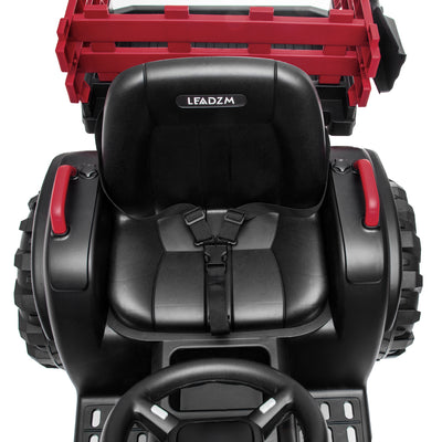 Power Tries Kids Ride on Car Toy, SEGMART 12V Ride-On Agricultural Vehicle with Trailer, Boys & Girls Kid Tractor with Charger, 2 Speeds, Music, Birthday Gift for 1-5 Boys & Girls, Red, SS026