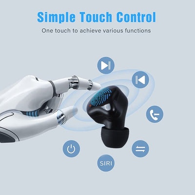 Wireless Bluetooth Headset for iPhone iPad Samsung Huawei Android, In-Ear Earbud with Noise Cancelling Mic, Hands-Free Business Earpiece with 140 Hours Playtime, I6200