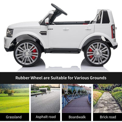 Segmart® Official Licensed Pink Land Rover Kids Cars 12v Kids Toys With R/c Parental Remote