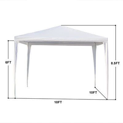 Backyard Tent for Party, SEGMART 10' x 10' Outdoor Canopy Tent with 3 Sidewalls, Upgraded White Wedding Party Tent for Outsides, Patio Gazebo Canopy Tent for Garden Camping Grill, LLL528