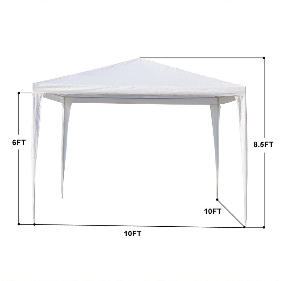 Outdoor Party Tent with 3 Side Walls, 10' x 10' White Backyard Tent for Outside, 2021 Upgraded Patio Gazebo Sunshade Shelter, Outdoor Wedding Canopy Tent for Parties Garden Pool, I7412