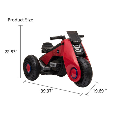 Segmart® Red 6V/4.5Ah Dirt Bike for Boys and Girls, 3-7 Years Old