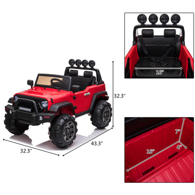 ELECTRIC CARS FOR KIDS, 12V BATTERY POWERED RIDE ON CAR TRUCK, 3 SPEEDS REMOTE CONTROL RIDE ON TOYS