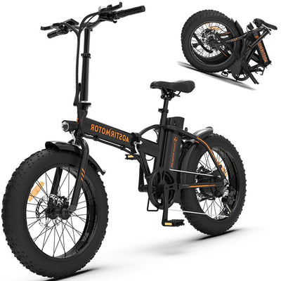Foldable Electric Bike for Adults, SEGMART Mini Electirc Bicycle, 20" x 4.0 Fat Tire Pocket Bikes for Men with 36V 13Ah Battery | 7 Speed SHIMANO Kit | 500W Motor (UL Certified)