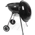 Portable BBQ Grills Clearance Charcoal with Wheels, Upgrade Steel Camping Grill, Outdoor Charcoal Grills for Barbecue Picnic Trailing Camping Outdoor, 18-Inch, Black