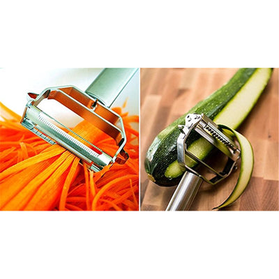 Julienne Potato Peeler for Kitchen, SEGMART 6.9'' x 3.1'' Premium Ultra Sharp Julienne Peeler & Vegetable Peeler, Ergonomic Peeler with Stainless Steel Handle for Fruit Vegetable Carrot Apple, S5695