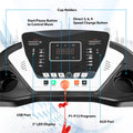 Exercise Equipment, Folding Electric Treadmill for Home, Electric Motorized Running Machine with LED Display and Cup Holder, Easy Assembly Jogging Exercise Equipment with 12 Preset Programs, L5160