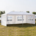 Outdoor Party Tent with 6 Side Walls, 10' x 20' White Backyard Tent for Outside, 2021 Upgraded Patio Gazebo Sunshade Shelter, Outdoor Wedding Canopy Tent for Parties Garden Pool, LL206