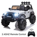 Segmart® White 12v Battery Powered Ride On Car Truck