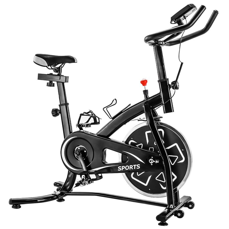 Stationary Cycling Bike, Professional Indoor Exercise Bike, Smooth Quiet Belt Drive Cycling Bike, Bike with LED Monitor/Adjustable Handlebar seat, for Home Cardio Gym Workout, I7785