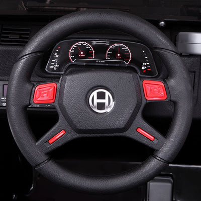 Electric Ride on Car, 12V Kid Ride on Cars with 2.4G Remote Control, Electric Ride on Truck Car with LED Lights, Horn, MP3 Player, Black Battery-Powered Ride on Toys for Boys Girls, 3 Speeds, L6448