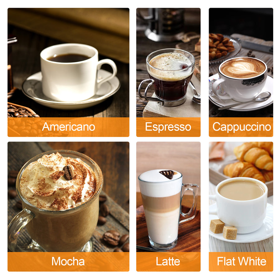 Espresso Machine with Milk Frother, 20 Bar Coffee Maker Latte & Cappuccino