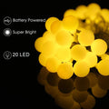 LED Globe String Lights, 9.84FT 20LED Ball String Lights Indoor/Outdoor Decorative Light with Remote Control, Christmas Starry Fairy String Lights for Bedroom, Kids Room, Dorm, Garden, Party, I0967