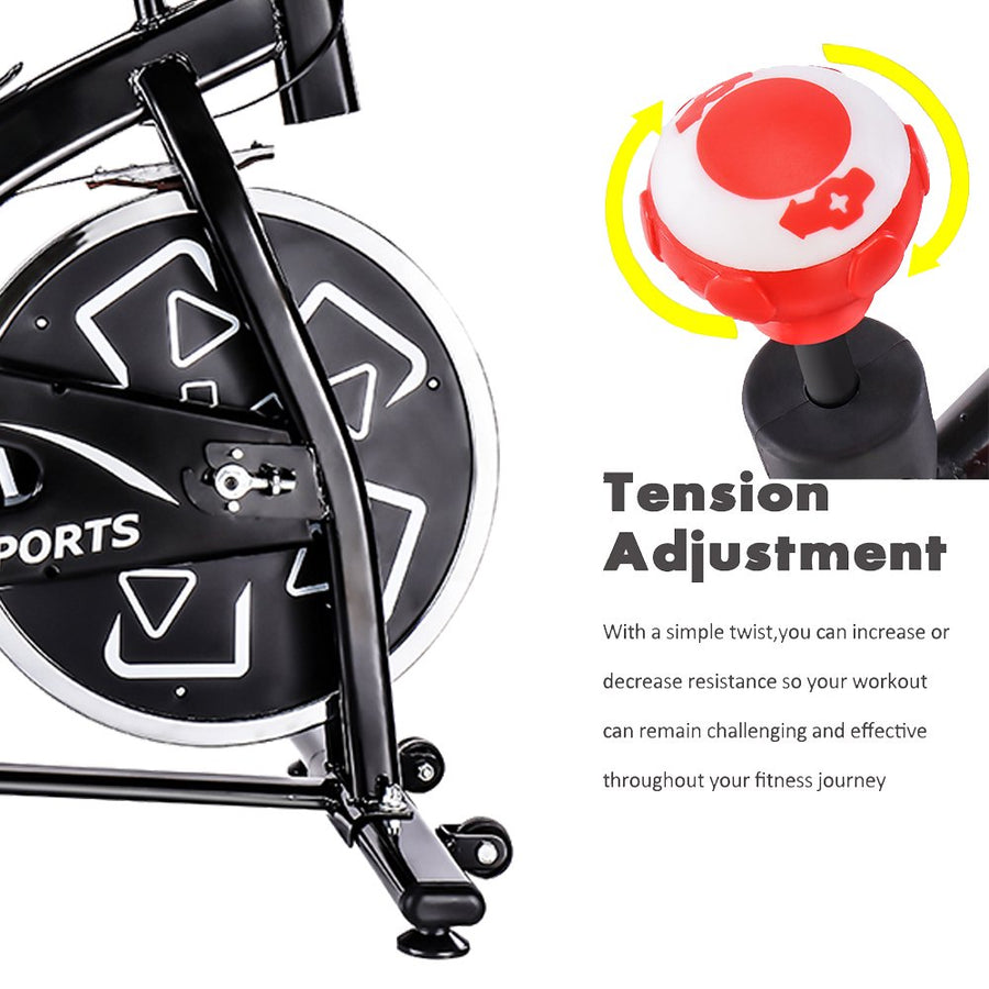 Cycling Bike, Professional Indoor Stationary Cycling Bike, Smooth Quiet Belt Drive Exercise Bike, Bike with LED Monitor/Adjustable Handlebar seat, for Home Cardio Gym Workout, I7781