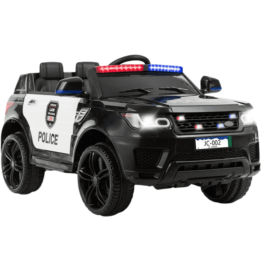 Battery Cars for Kids, 12V Ride on Toys with Remote Control, Powered Police Ride on Truck Gifts for Boys Girls, 3 Speed Electric Vehicle Cars with LED Flashing Light, Music, Horn, L6351