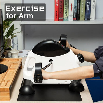 Mini Pedal Exercise Bike, Portable Mini Pedal Exerciser for Legs and Arms, Indoor Under Desk Cycle Pedal Bike with LCD Display, Adjustable Resistance, Home Use Feet Trainer Exercise Equipment, L6386