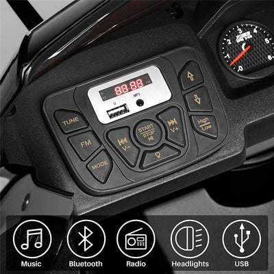 12V Ride on Toys Truck, Chevrolet Silverado Kids Ride on Cars with Remote Control, Ride on Truck for Boys Girls, Black Electric Cars Christmas Gifts w/ Spring Suspension, LED Light, L11