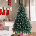 6ft Fir Christmas Xmas Tree, Premium Realistic Snow Fir Artificial Christmas Tree 650 Tips, Christmas Tree w/Metal Stand, Easy Assembly, Decorations for Home, Festival, S7375