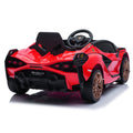 Electric Kids Ride on Toys for Boys Girls, 12V Ride on Cars with Remote Control, Battery Powered Ride on Sport Car, Ride on Toys with LED Lights/Safety-Belt/Horn, Red, LLL3289