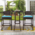 Clearance! 3 Piece Patio Set, Outdoor Patio Furniture Sets with Glass Coffee Table, Modern Wicker Patio Set Rattan Chair Conversation Sets with Cushions for Backyard, Porch, Garden, Poolside, LLL1783