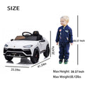 12 V Ride on Toys With Remote, SEGMART 12V Kids Electric Ride On Car for Boys Girls, Battery Powered Electric Vehicles with Remote Control, LED Lights, Music, Horn, Kids Gifts, White, LL617