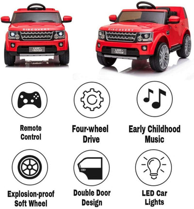 Segmart® Official Licensed Pink Land Rover Kids Cars 12v Kids Toys With R/c Parental Remote