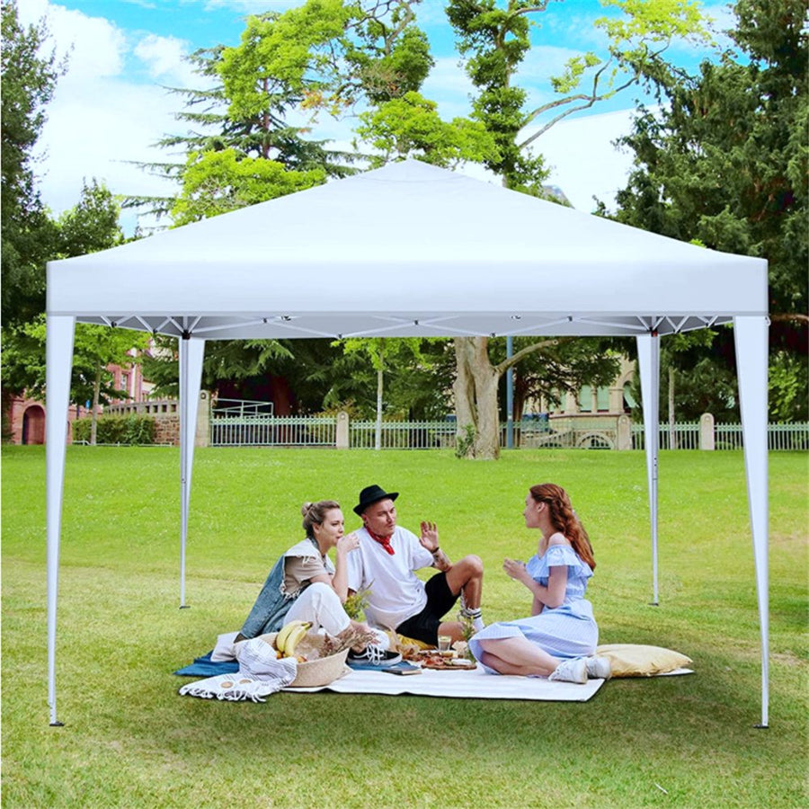 Canopy Party Tent for Outside,10' x 10' Outdoor Canopy Tent with 4 Side Walls, SEGMART Upgraded Outdoor Party Wedding Tent, White Backyard Tent for Catering Garden Beach Camping, L172