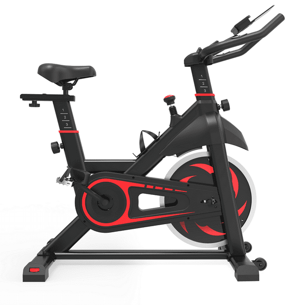 Exercise Cycling Bike, Professional Indoor Cycling Bike,Smooth Quiet Belt Drive Stationary Exercise Bike, 22lbs Flywheel Bike with LED Monitor/Adjustable Handlebar seat, for Home Cardio Gym Workout