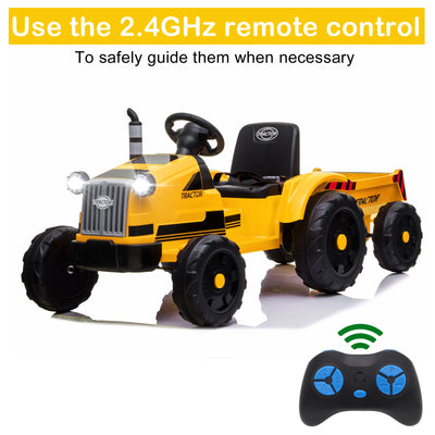 Segmart® Ride on Car Tractor Remote Control 12V Rechargeable Battery Motorized Vehicles for Kids