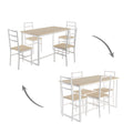 5 Piece Kitchen Dining Table and Chair Set, Dining Room Table Set with Table and 4 Chairs, Rectangle Dining Table Set for 4, Dinette Set for Kitchen Dining Room Small Space