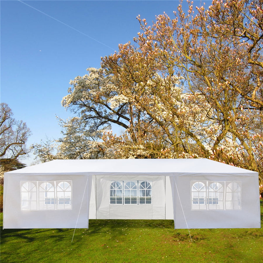 Canopy Party Tent for Outside,10' x 30' Outdoor Canopy Tent with 7 Side Walls, SEGMART Upgraded Outdoor Party Wedding Tent, White Backyard Tent for Catering Garden Beach Camping, L310