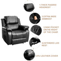 Oversized Recliner Chairs on Clearance, Massage Recliner Chair with Heat for elderly, High-Grade PU Leather Sofa Lounge Chair with 8 Vibration Points, Safety Ergonomic Recliner Sofa, L