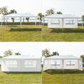 Outdoor Party Tent with 4 Side Walls, 10' x 20' White Backyard Tent for Outside, 2021 Upgraded Patio Gazebo Sunshade Shelter, Outdoor Wedding Canopy Tent for Parties Garden Pool, LL216