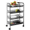 Segmart 10.24"W x 17.32"D x 33.46"H 4-Shelf Freestanding Shelves, Black