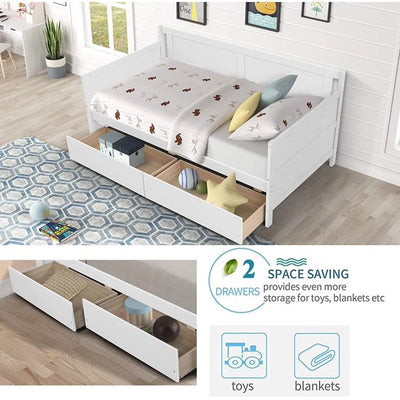 SEGMART Captain’s Bed, Modern Daybed Bed with 2 Storage Drawers, S15