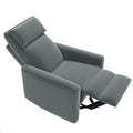 Manual Recliner Chair for Elderly, Gray Recliner Chair with Padded Seat, Heavy Duty Upholstered Chair Recliner Sofa Lounge Chair for Living Room, 350lbs Capacity,L3652