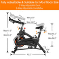 Clearance! Indoor Cycling Bike, Smooth Quiet Belt Drive Stationary Exercise Bike, Bike with LED Monitor/Adjustable Handlebar seat, for Home Cardio Gym Workout, I7864