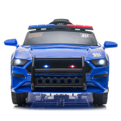 12V Ride on Cars, Kids Police Ride on Toys with Remote Control, Battery Power Ride on Truck, Electric Vehicle SUV Cars with LED Flashing Light, Music, Horn, Best Gift for Boys Girls, LL132