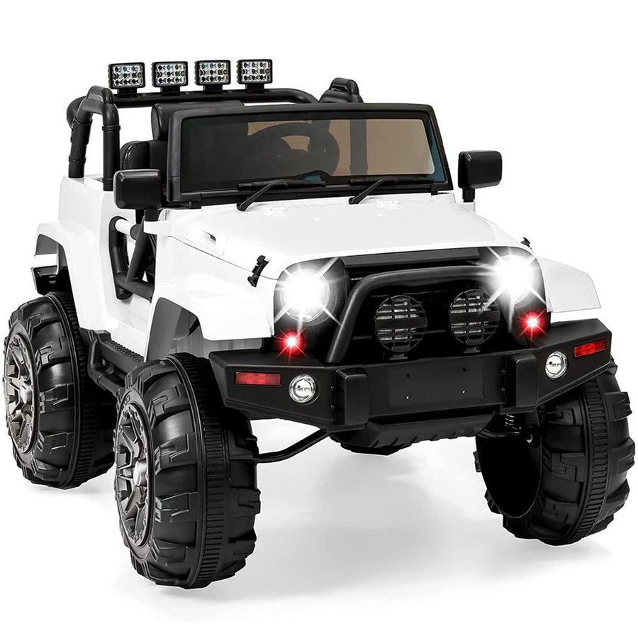 Ride on Truck with Remote Control, 12V Ride on Cars for Boys Girls, Electric Ride on Toys with LED Lights, Horn, MP3 Player, Battery Powered Motorized Vehicles for Kids, 3 Speeds, L6577