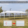 Gazebo Tent on Clearance, 10' x 30' Outdoor Backyard Tent for Parties, Upgraded White Wedding Tent with 5 Side Walls, Patio Canopy Tent BBQ Shelter Pavilion for Poolside Catering, L2333