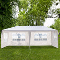 Gazebo Tent on Clearance, 10' x 20' Outdoor Backyard Tent for Parties, Upgraded White Wedding Tent with 4 Side Walls, Patio Canopy Tent BBQ Shelter Pavilion for Poolside Catering, LL218